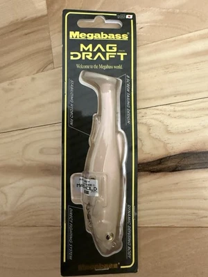 New Megabass 6” Magdraft Swimbait Albino Pearl Shad