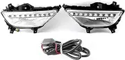 LED DRL Daytime Running Light Front Bumper Driving Fog Lamps Assembly Accessories Compatible with Hyundai I20 2015 2016 2017