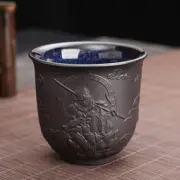 2pcs/pack Zisha Kiln Transmutation Large Master Cup Ceramic Kungfu Baifu Tea Cup