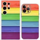 Abstract Rainbow Wood Pride Colours Case Cover Silicone / Shockproof / MagSafe