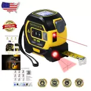 2-in-1 Laser Tape Measure: 40m Laser + 5m Tape with USB Rechargeable Battery