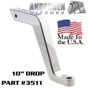 Alumistinger 10" Drop/Rise Aluminum Receiver Draw Bar Ball Mount Andersen Hitch