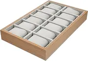 Baluue Slots Watch Organizer Box with Premium Pillow Decorative Storage Case for Watches Jewelry Accessories for Home Retail Display
