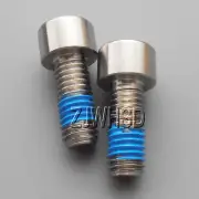 2pcs M8 x 20 mm Titanium Ti Screw Bolt Allen Hex Socket Cap Head + Thread Locker