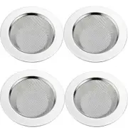 Kitchen Sink Strainer Stainless Steel, Kitchen Sink Drain Strainer, Sink Strainers with Large Wide Rim 4.5" Diameter for Kitchen Sinks (4 PCS)