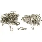 50 Hook Eye S Figure 8 Nickel Chain Clasp FindingKing