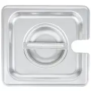 12 X 1/6 Size SPOON FOOD PAN LID Stainless Steel Steam Prep Table Cover Slotted