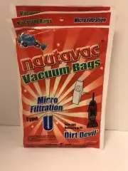 New Vacuum Bags Type U Brand Nautavac Dirt Devil Micro Filtration