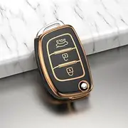 5Colors TPU 3Button Flip Key Case Cover, for Hyundai I20/I30/IX25/IX35/Tucson/Verna/Solaris/Elantra/Accent