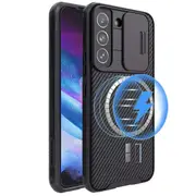 For Samsung Galaxy S23 Case [Support Magsafe Charger], CamShield Series Slim Stylish Protective Case with Slide Camera Cover (Black)