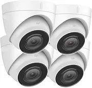 4X Ultra HD 8MP POE Camera 4K Outdoor Indoor Weatherproof Security Network Bullet Night Vision Email Alert Camera Kit(2/3'')