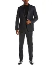 Canali 2pc Wool Suit with Flat Front Pant