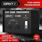 Giantz 2000W Step Down Transformer 240V-110V Step-Down Voltage Converter AU-US