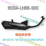 （光陽正廠零件）LHB8  GP VP 125 FI V-LINK GP 125 排氣管 精品 管 卡夢 防燙蓋