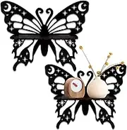 AwObEpl 2Pcs Wall Floating Shelf,Storage Shelf,Display Shelf Decor,Space Saving Butterfly Floating Shelf,Easy to Install Butterfly Display Shelf,Hollow Decorative Wall Shelf for Home (Style 1)
