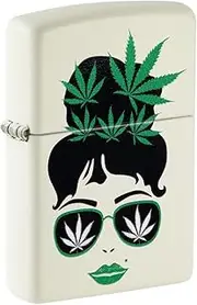 Zippo Cannabis Design Glow in The Dark Lighter