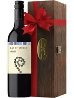 Premium Wine Box with Wine & Engraved Plaque