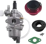 Mini ATV Quad Air Filter Stack Carburetor Carb for 2 Stroke 47cc 49cc Mini ATV Quad Dirt Pocket Bike(RED)