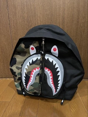 A Bathing Ape Camo Shark Day Pack Backpack New