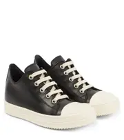 [Rick Owens Kids] Rick Owens Kids Strobe leather low-top sneakers UK 10 black