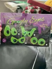 Wiggle GLOW GIANT GOOGLY EYES Jumbo Craft Gag DIY Prop Decoration New!!!