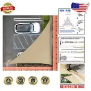 Sand Beige Triangle Shade Sail (10' x 12' x 15.6') - Outdoor Elegance
