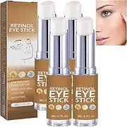 Under Eye Brightener Balm Stick, Retinol Eye Stick with Collagen, Lumibalm for Under Eye Bags, Eye Brightening Balm, Under Eye Balm Stick Hydrating, Under Eye Cream for Puffiness and Bags (4Pcs)