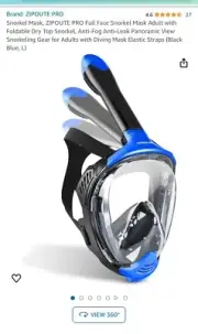 Full Face Diving Mask Underwater Scuba Snorkeling Mask Anti-Fog For GoPro