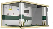 1/18 Garage Scene Wooden Parking lot Simulation car Model dust Cover Ornaments for Diorama Parking Lot Display(1/18 Green)
