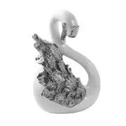 White Sculpture Statue Resin Figurine Swan 23*15*35 cm