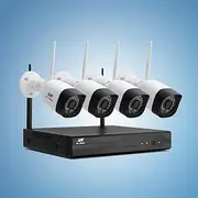 Wireless CCTV 3MP Security Camera 8CH NVR 4 Square Cameras WiFi Outdoor