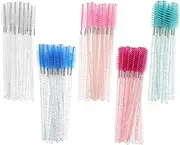 WOFASHPURET 250pcs Lash Brushes for Cleansing and Eyebrow Grooming Soft Bristle Spoolies with Stylish Handles Multi Use Eye Makeup Tools for Travel and Beauty Maintenance