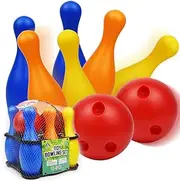 MUELODSIC 1Pcs Bowling Set Plastic Entertainment Height Includes Ball Pins Scorecards for Fun