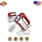Versatile Hand Mixer with Scale Cup Storage Case & 5 Stainless Steel Attachments