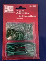 New 200 Count Green Metal Ornament Hooks Christmas Wedding Universal Hanging