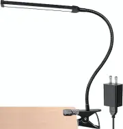 Clip-On Light with Gooseneck, Adjustable Color Temperature, Ideal for Bedtime Re