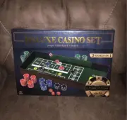 Game Gallery Deluxe Casino Set - Craps, Blackjack, Poker Chips NEW & Sealed