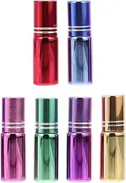 CRILSTYLEO 6pcs Essential Oil Bottle Set 5ml Sub Bottles for Perfume Cosmetics Travel Glass Material Reusable Compact Easy Applicati