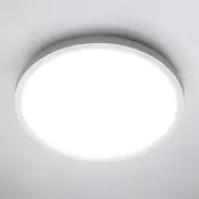 USOR LED Flush Mount Ceiling Light, 26W 30cm LED Panel Lights 6500K Daylight Full Spectrum 2.3cm Ultra-Thin Close to Ceiling Chandelier Round Ceiling Light (White, 36W 40cm)