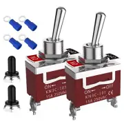 Momentary Toggle Switch, Malictele SPDT 3Pin (ON)-Off-(ON) Marine Toggle Switch