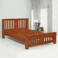 在飛比找momo購物網優惠-【MUNA 家居】1876型5尺實木雙人床(床架 雙人床 實