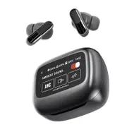 Black Wireless Waterproof Noise Reduction InEar Bluetooth Headset LED Touch Screen