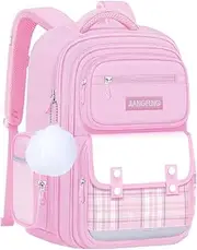 [Gkstly] Children's Backpack for Girls, Spacious School Bag with Adjustable Straps, Ergonomic Nursery Backpack for Primary School Students Years, Comfortable Daypack, Travel Backpack Children