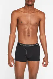 [Bonds] Bonds Men's Cotton Guyfront Trunk in Black/Black/Gold Size: Large L Black/Black/Gold