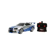 Jada Toys Fast & Furious 2002 Nissan Skyline Gt-R Remote Control Toy 1:16 Scale