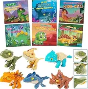 ShyLizard Valentines Cards for Kids with Dino Toys
