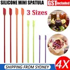Silicone Mini Spatula Jar Scraper Scoop Tip Long Double Headed Cosmetic Spoon AU