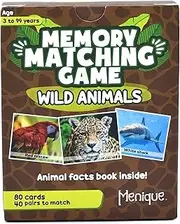 Menique, Wild Animals, Memory Matching Game
