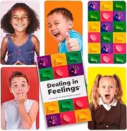 Dealing in Feelings Emotions Cards - Emotion Flash Cards for Social-Emotional Learning- Facial Expressions- Emotions Games- Feeling Cards for Speech Therapy and Counselling