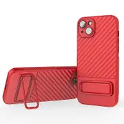 For iPhone 14 Plus Anti-drop Phone Case Kickstand Rugged TPU Cover with Camera Lens Protector